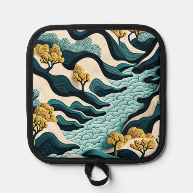 Modern Landscape Pot Holder (Front)