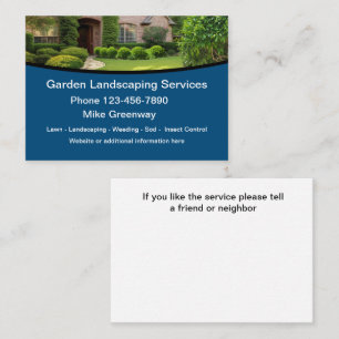 Modern Landscaper And Lawn Maintenance Business Card