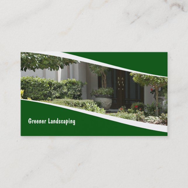 Modern Landscaping Design Business Card (Front)