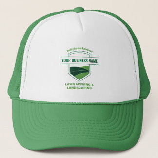 Modern Landscaping Lawn Mowing Business Branded Trucker Hat