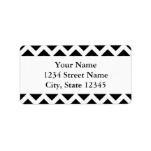 Modern Large Black Chevron Design w/ Custom Text