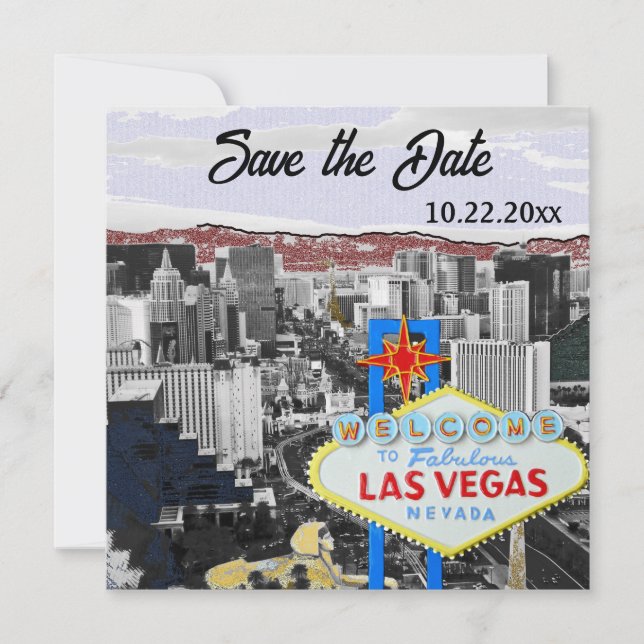 Modern Las Vegas Save the Date (Front)