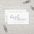Modern Lash Artist Script QR Code Business Card | Zazzle