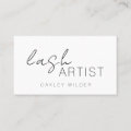 Modern Lash Artist Script QR Code Business Card | Zazzle