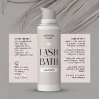 Modern Lash Bath Foam Cleanser Bottle Ingredients