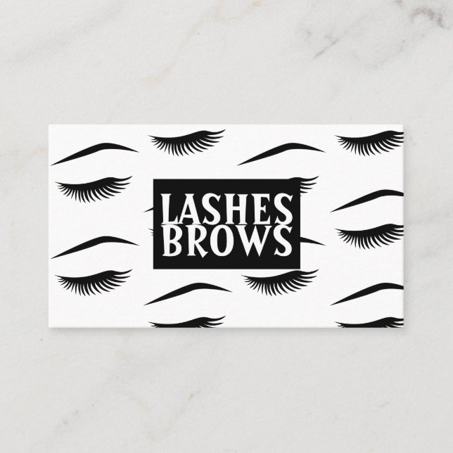 Modern Lashes & Brows  Business Card (Front)