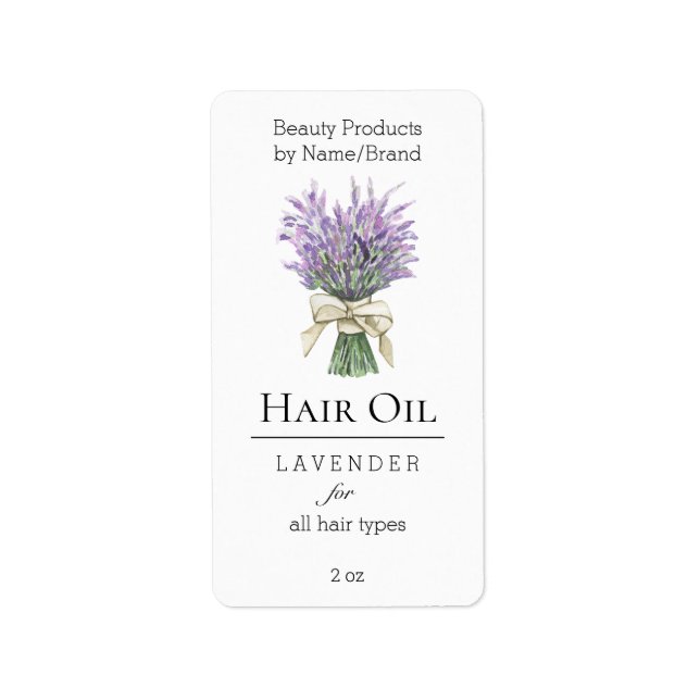 Modern Lavender Beauty Brand Hair Product Label (Front)