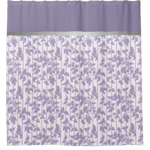 Modern Lavender Floral Abstract Shower Curtain