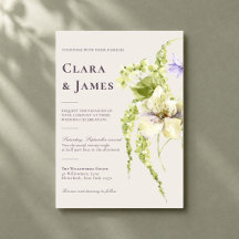 Modern Lavender Green Garden Floral Wedding