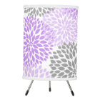 Modern Lavender Grey Dahlia Floral decor purple