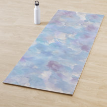 Modern Lavender Grey Dream Watercolor Yoga Mat