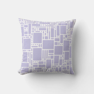 Modern Lavender Purple Abstract Geometric Throw Pi Cushion