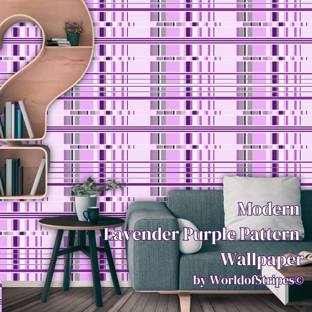 Modern Lavender Purple Geometric Pattern Wallpaper (Creator Uploaded)