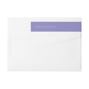 Modern Lavender Purple Return Address Wrap Around Label