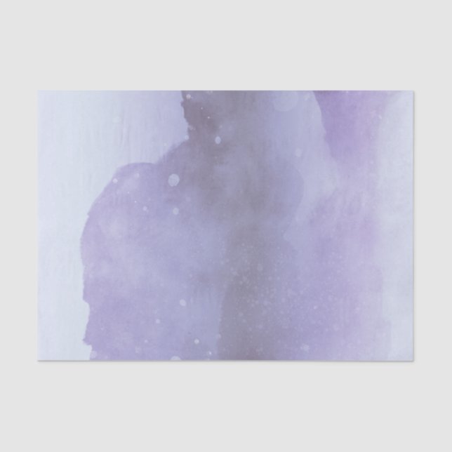 Modern Lavender Purple Watercolor Wedding Tissue Paper (Front)