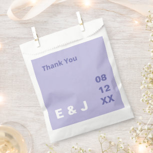 Modern Lavender Purple Wedding Favour Bags