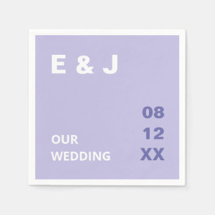 Modern Lavender Purple Wedding Napkins