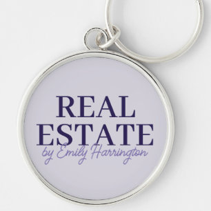 Modern Lavender Real Estate Agent Key Ring