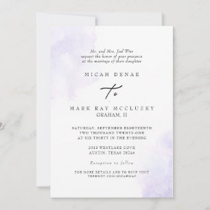 Modern Lavender Watercolor Splash Website Invitation