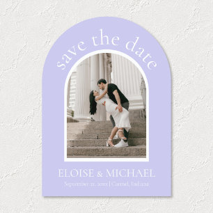 Modern Lavender Wedding Arch Photo Save The Date