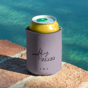 Modern Lavender Wedding Vibes  Can Cooler