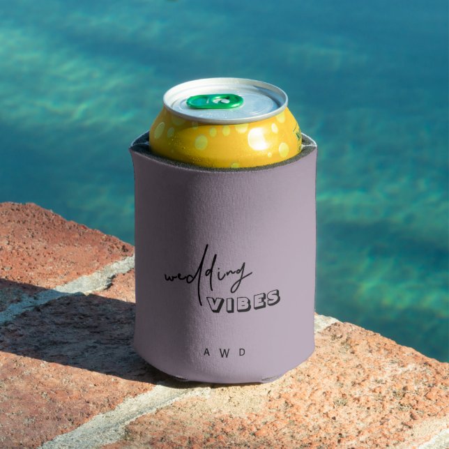 Modern Lavender Wedding Vibes  Can Cooler (In Situ Pool)