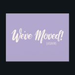 Modern Lavender We've Moved Moving Announcement Postcard<br><div class="desc">We've Moved New Home Moving Announcement Postcard in Modern Lavender</div>