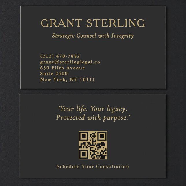 Modern Law Firm Professional QR Code Business Card (Creator Uploaded)