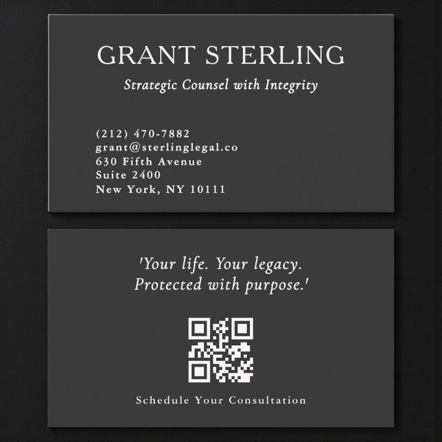 Modern Law Firm QR Code Business Card (Creator Uploaded)