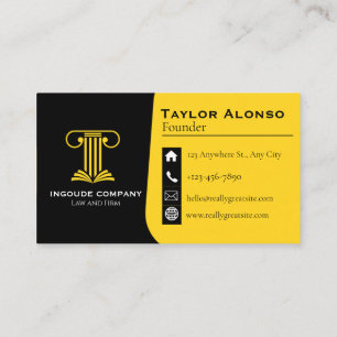 Modern Law & Justice Business Card   Attorney 