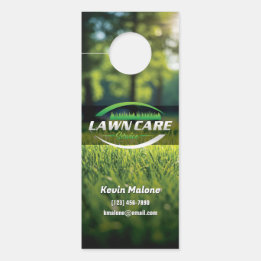 Modern Lawn Care & Landscaping Door Hanger – Gre
