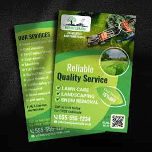 Modern Lawn Care Landscaping Gardening Services Flyer