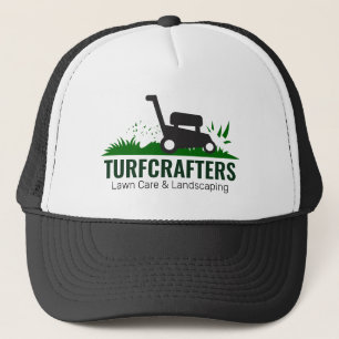 Modern Lawn Care Landscaping Mowing Service Trucker Hat
