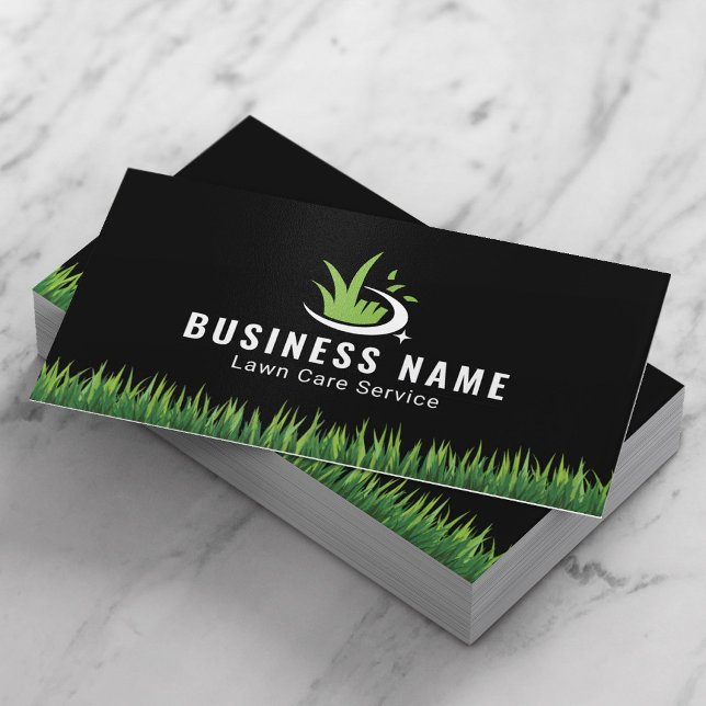 Modern Lawn Care Logo Professional Landscaping Business Card (Creator Uploaded)