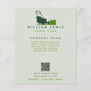 Modern Lawn Care Simple Landscape QR Code Flyer