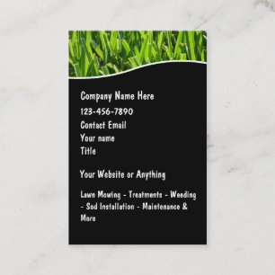 Modern Lawn Service And Maintenance Business Card