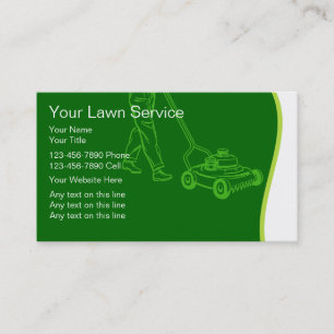 Modern Lawn Service Business Cards