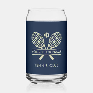 Modern Lawn Tennis Club Name Team Swag Custom Can Glass
