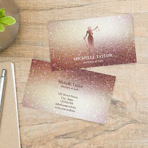 Modern Lawyer Attorney at Law Office Supplies Business Card