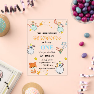Modern Le Petit Prince Birthday Party Welcome Sign Acrylic Invitations