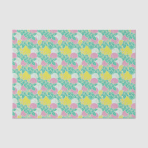 modern leaf, bud, and flower pattern tissue paper