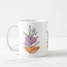 Modern leaf graphic with white background
