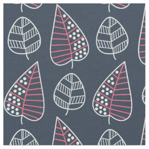 Modern Leaf Pattern Fabric