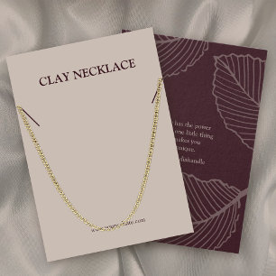 Modern Leaf Pattern Jewellery Necklace Display Car