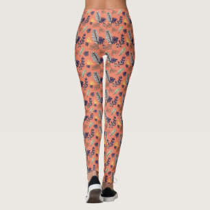 Modern Leaf Pattern Women Leggings