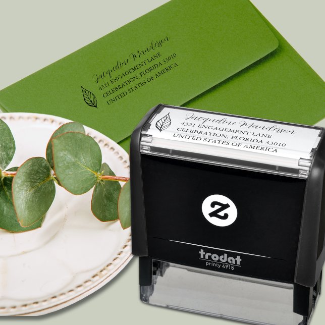 Modern Leaf Self-inking Stamp (Creator Uploaded)