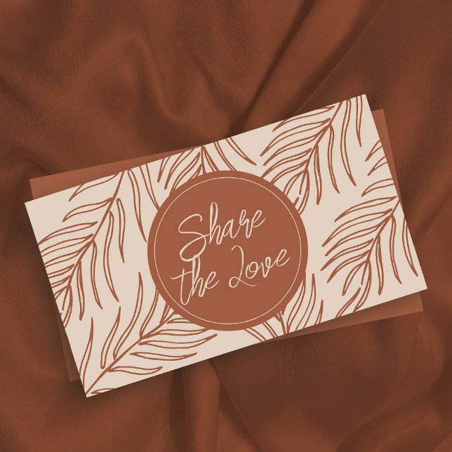 Modern Leaf Terracotta Business Referral Card (Creator Uploaded)