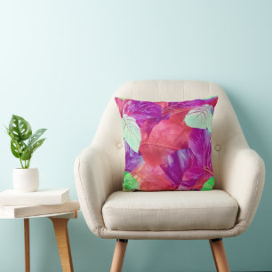 Modern Leafy Design Pattern Cushion