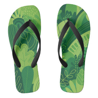 Modern Leafy Texture Thongs