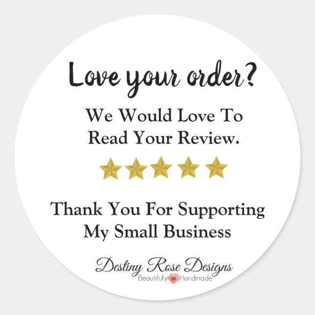 Modern Leave a Review Package Stickers (Front)
